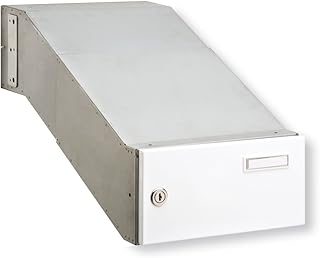 Burg-Wächter Durchwurfkasten ohne Blende, A4 Einwurf-Format, Verzinkter Stahl, Kasten 795, Weiß