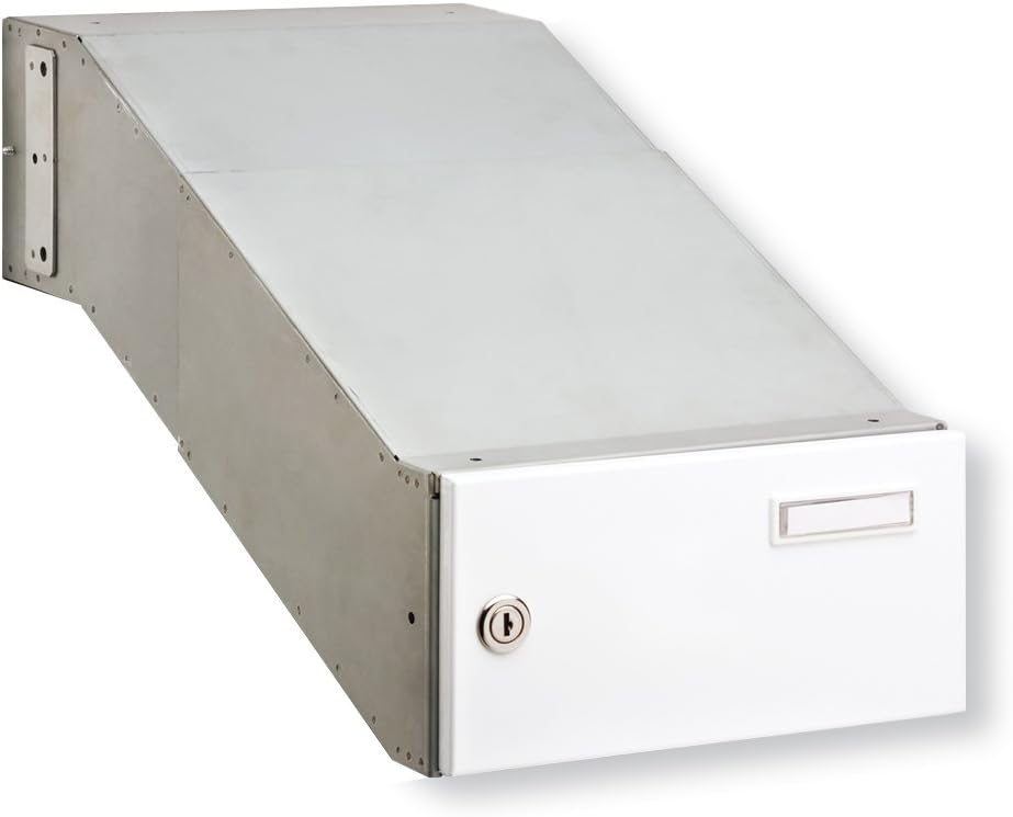 Burg-Wächter Durchwurfkasten ohne Blende, A4 Einwurf-Format, Verzinkter Stahl, Kasten 795, Weiß