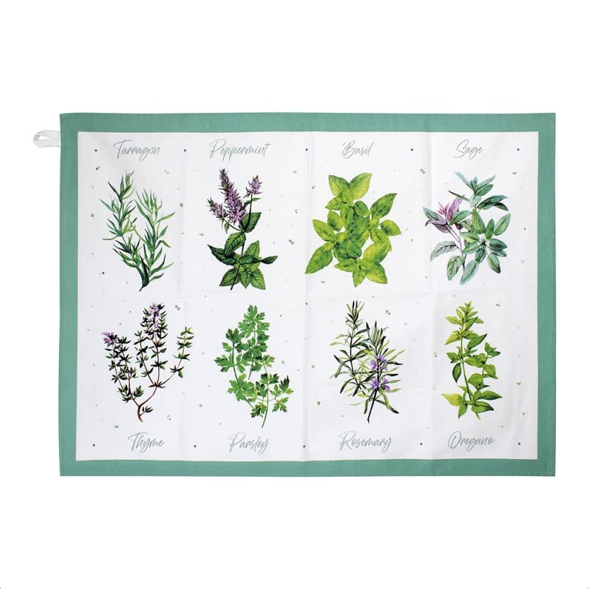 The Leonardo Collection LP95074 Herb Garden Tea Towel, 70x50cm