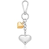 CUFELMU Heart KeyChain for Women Bagchain Gold Silver Fashion Keychains Accessories