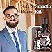 Beard Care Kit & Set for Men Birthday Gifts & Presents, Leave in Beard Conditioner, Beard Growth Butter, Mustache Wax & Softener, Wooden Comb, Barber Scissors Gift Set for Beard and Mustache Styling