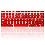 Kuzy RED Keyboard Cover for MacBook Pro 13 inch A1708 (No TouchBar) Release 2016 & MacBook 12