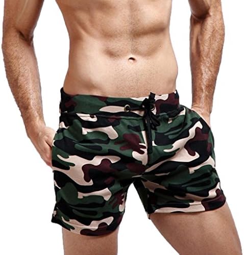 HARRYSTORE Men's Camo Shorts Swim Trunks Pants Quick Dry Beach Shorts Boardshort Swimwear Holiday