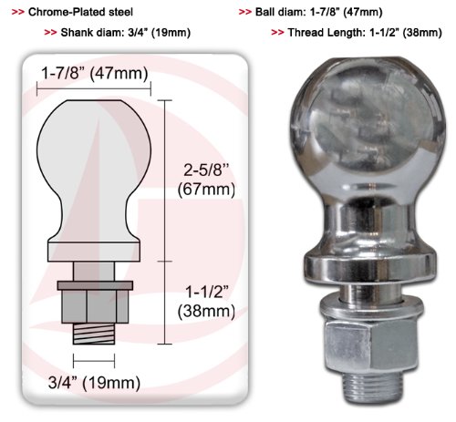 Trailer-Chrome-plated-Hitch-Ball-for-Boats-Fits-1-78-Coupler-Five-Oceans Trailer-Chrome-plated-Hitch-Ball-for-Boats-Fits-1-78-Coupler-Five-Oceans