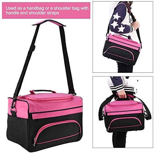 Handbag,Salon Handbag Hairdressing Tools Bag Portable Scissors Comb Holder Bag Hairstyling Travel Case, Pink - Image 3