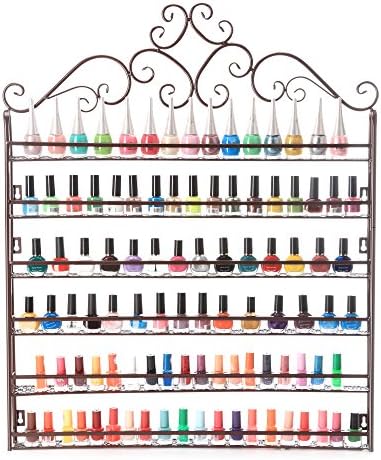 DoubleWin Nail Polish Wall Rack Mountable 6 layer Organizer Display More than 90 Bottles Nail Polish or Essential Oils