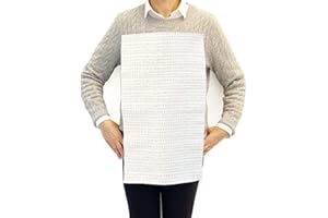 NEATSHEETS Disposable Bibs for Adults, Kids & Seniors | Adhesive Tab Napkins for Eating, Personal Use, Travel & Commuting | Spill Absorbent, Stain/Liquid Repellent | Grey Dot, 4 Count