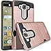 LG V10 Case, Cellaria Card Slot Series - [Shockproof][Drop Protection] Hybrid Dual Layer Slim Wallet Case Cover For LG V10, Rose Gold