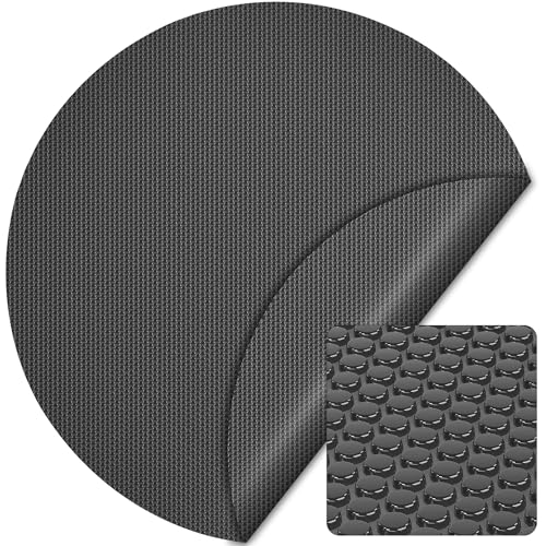 Wiltec Pool Solarfolie Ø 3,6 m, schwarz, Poolheizung aus 140 µ starkem PE Film, Poolabdeckung Poolplane Solarplane rund