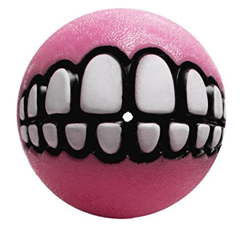 ROGZ Pupz Grinz Treat Toy Ball, Medium/2.5″, Blue/Pink