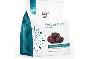 Premium Medjool Dates by Royal Palm | 12oz Bag of Rich Natural Dates | Fresh and Sweet Dried Fruit | Healthy Vegan Snack & Natural Energy Boost | Non-GMO | Kosher