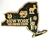 New York The Empire State Map Fridge Magnet