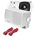 4) PYLE PLMR24 200W Outdoor Speakers + PT260A 200W Stereo Theater Receiverthumb 1