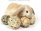 CAMITER 9 Pcs Rabbit Chew Toys Small Animal Grass Balls Rolling Toys view 3