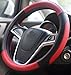 Mayco Bell Car Steering Wheel Cover 15 inch Comfort Durability Safety (Black Red)