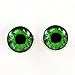 Glass Eyes for Dolls with Loops 16mm Green Iris Pupils Glass Eye Cabochons for Fantasy Art Doll Stuffed Animal Soft Sculptures or Jewelry Making Crafts Set of 2