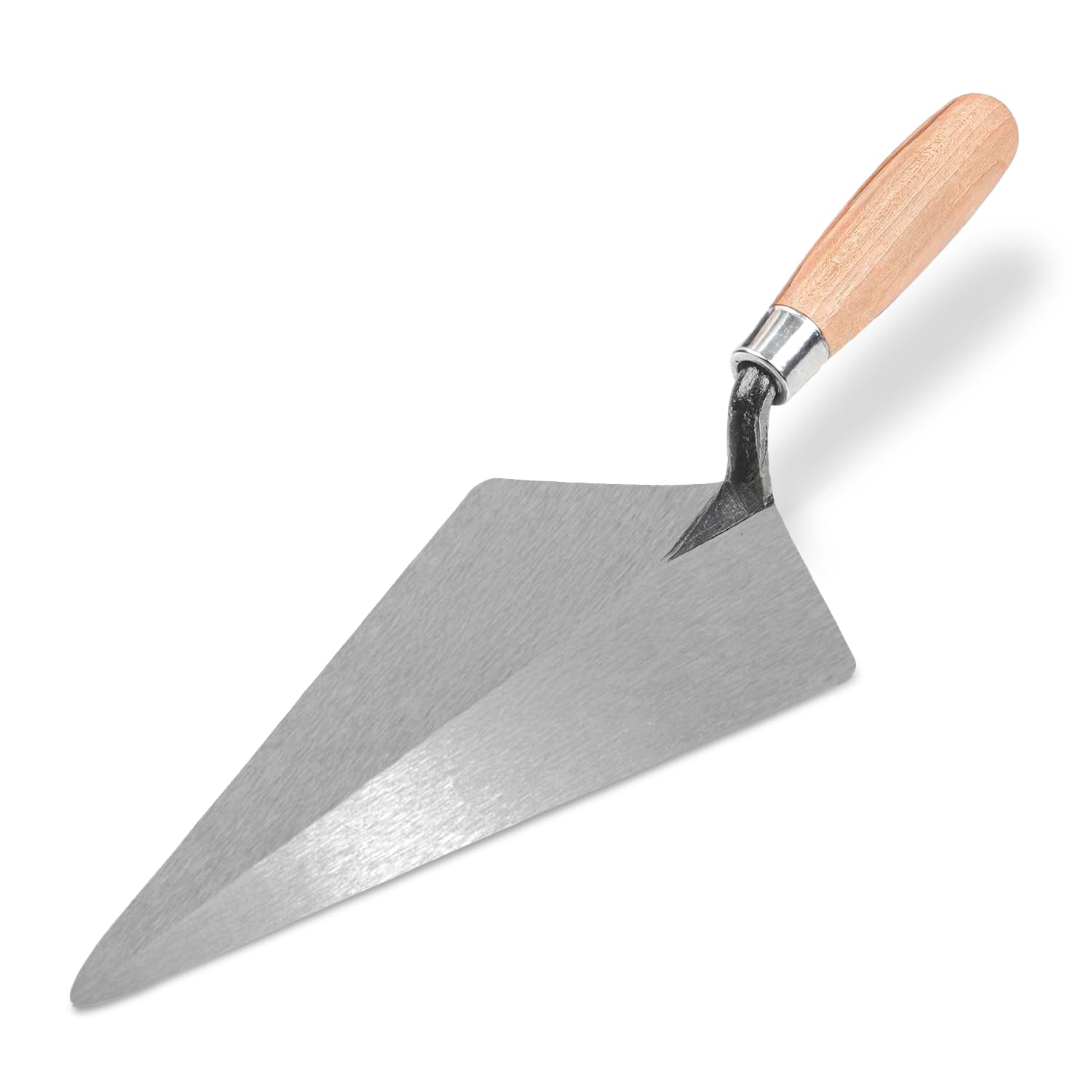 11" Bricklayers Trowel – Pointed Carbon Steel Blade with Wooden Handle – Ideal for Bricklaying, Cement Spreading & Masonry Work