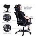 MBOO Ergonomic High Back Mesh Office Chair - Executive Computer Desk Task Chair with Adjustable Headrest and Armrests, Built-in Back Lumbar Support, Black