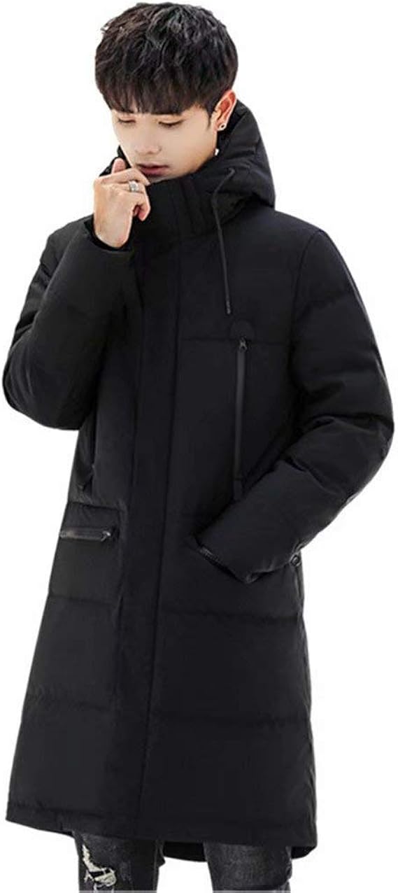 Amazon Tenflow ダウンコート メンズ ダウンジャケット ロング丈 秋冬コート 白ダウン アウトドアウエア 防寒着 フード アウター メンズファッション コート ジャケット コート ジャケット 通販