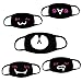 Fomei 5 Pack Exo Unisex Cotton Blend Anti Dust Face Mouth Mask Black for Man Woman