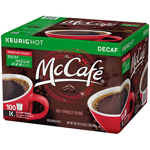 McCafe Premium Roast Decaf Coffee, KCUP PODS, 100 Count Hollywood