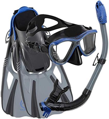 U.S. Divers Adult Action Camera Ready Snorkeling Set in Black/Blue