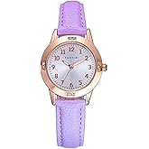 TUOTISI Girls Watch - Teen Student Watches for Women, Simple Japanese Movement, Casual Leather Band, Waterproof Ladies Watches for Small Wrists, Ages 11-15