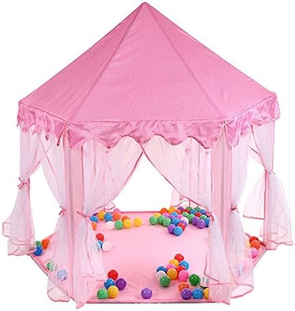 Pink Princess Castle Kids Play Tent To Inspire Creativity In Your Kids Children Playhouse Indoor and Outdoor Use What An Absolutely Adorable Princess Castle Play Tent This Is