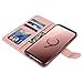 LK Galaxy S9 Plus Case, [Wrist Strap] Luxury PU Leather Wallet Flip Protective Case Cover with Card Slots and Stand for Samsung Galaxy S9 Plus (Rose Gold)