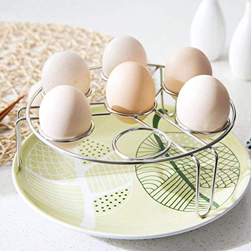 HouseHoo Egg Steamer Rack for Instant Pot, Egg Rack, Premium Stainless Steel Egg Rack for Instant Pot Accessories, Kitchen Durable Tool, 2 Sizes Egg Steamer Rack Compatible with Instant Pot (2 Pack) (Unstackable)