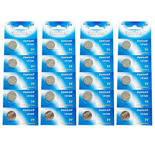 Buy Eunicell CR1620 5009LC Lithium Blister Pack 3V 3 Volt Coin Cell Batteries (20 pcs) Online at