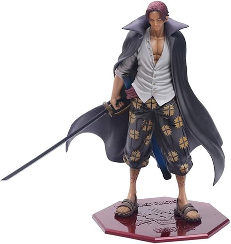 Amazon Co Jp 玩具像ワンピース玩具モデルの漫画のキャラクターの贈り物の装飾赤い髪のすね グッズ25センチ工芸品 Hyococ ホーム キッチン
