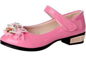 Dress Shoes Mary Jane Shoes for Girls Low Heel Dress Shoes Party Wedding Flats for Little/Big Girls Shoes