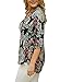 MICHEN Women Casual V Neck 3/4 Sleeve Cuffed Floral Printed Blouses Tops Size 4-20
