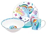 Hasbro My Little Pony Rainbow Dash Dinner Set, Multicolored, 3-Piece