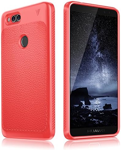 Honor 7X Case SunRemex Durable Armor with Full Body Protective and Heavy Duty Protection and 360 Degree Rotating Kickstand Design for Huawei Honor 7X Phone (Red)