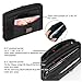 VIIGER Horizontal Nylon Dual Phone Holster Case Slim Cellphone Belt Pouch Belt Case Holder Men Smartphone Belt Loop Pouch Bag with Clip 2 Zipper Pockets Compatible With iPhone 12 Mini/12/12 Pro, black