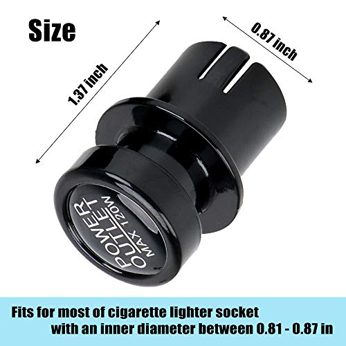 BreaDeep Cigarette Lighter Socket Cover Cap 2 Pack, Universal Waterproof Dustproof Plug for Car Power Outlet - Necessary Car Accessory to Prevent Children from Electric Shock