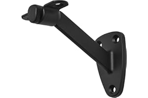 ZAUYX 5 Pack 4 Inch Matte Black Handrail Stair Support,Heavy-Duty handrail Bracket,Stair handrail Stair Support,Bearing Capacity and Suitable for Stairs,corridors,Shopping malls,Buildings