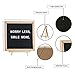 Black Felt Letter Board Set 10X10-346 CLIPPED White Plastic Changeable Letters, Numbers and Symbols- Oak Wooden Frame, Wall Mount, Easel- Bonus Letters Organizer Tray+Letter Pouch|By Papervera