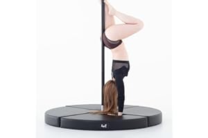 LUPIT POLE Standard Dance Mat - Foldable Crash Mat with High-Grade EPE Foam Padding + Water Resistant Elastic Leather Cover - Protective Fall Safety Cushion for Pole Dancing