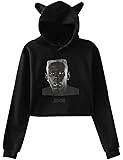 Women's Cat Ear Hoodie Sweater Tyler Igor The Creator Lumbar Sweatshirt Hooded Gray
