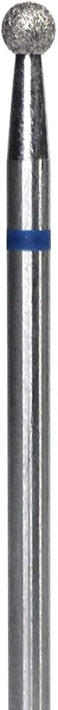 E-file nail drill bit for manicure or pedicure, NON PAINFUL Russian electric file bits, Diamond, 029 - ball, medium grit, Efile for salon quality manicures or pedicures.