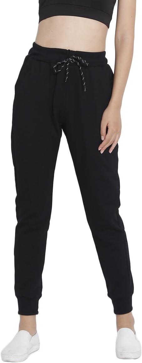 KDi Women's Leisure Running Sweatpants Joggers Pants (S, Black)