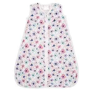 Aden and Anais Trail Blooms Flora Classic 1 TOG Sleeping Bag, Pink, Small