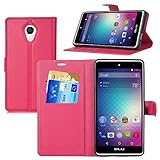 KuGi BLU Advance 5.5 HD case - ultra-thin MX style PU Cover + TPU Back Wallet stand Case For BLU Advance 5.5 HD / BLU Grand 5.5 HD smartphone(Rose)