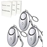Personal Alarm Keychain FansArriche 3 Pack Emergency SafeSound Alarms Security Devices 140 DB with Flashlight, Safety Sound Scream Siren Song for Women/Kids/Girls/Elderly Self Defense Protection