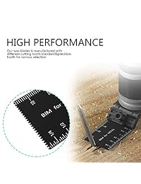Hotbestus   Multiherramienta profesional de bimetálico madera uñas, cuchillas de sierra de liberación rápida, se adapta a Fein Multimaster, Porter Rockwell, negro y decker, Bosch Craftsman