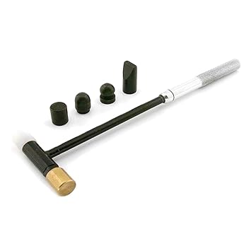 6 Replaceable Hammer Heads Jewelry Sizing Chasing Tool, Watchmakers Hammer with 6 Heads, New Silversmith Hammer
