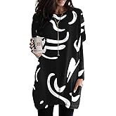 Poetsky Fall Womens Tunic or Tops to Wear with Leggings Long Sleeve Casual Long Shirts Blouses with Pockets